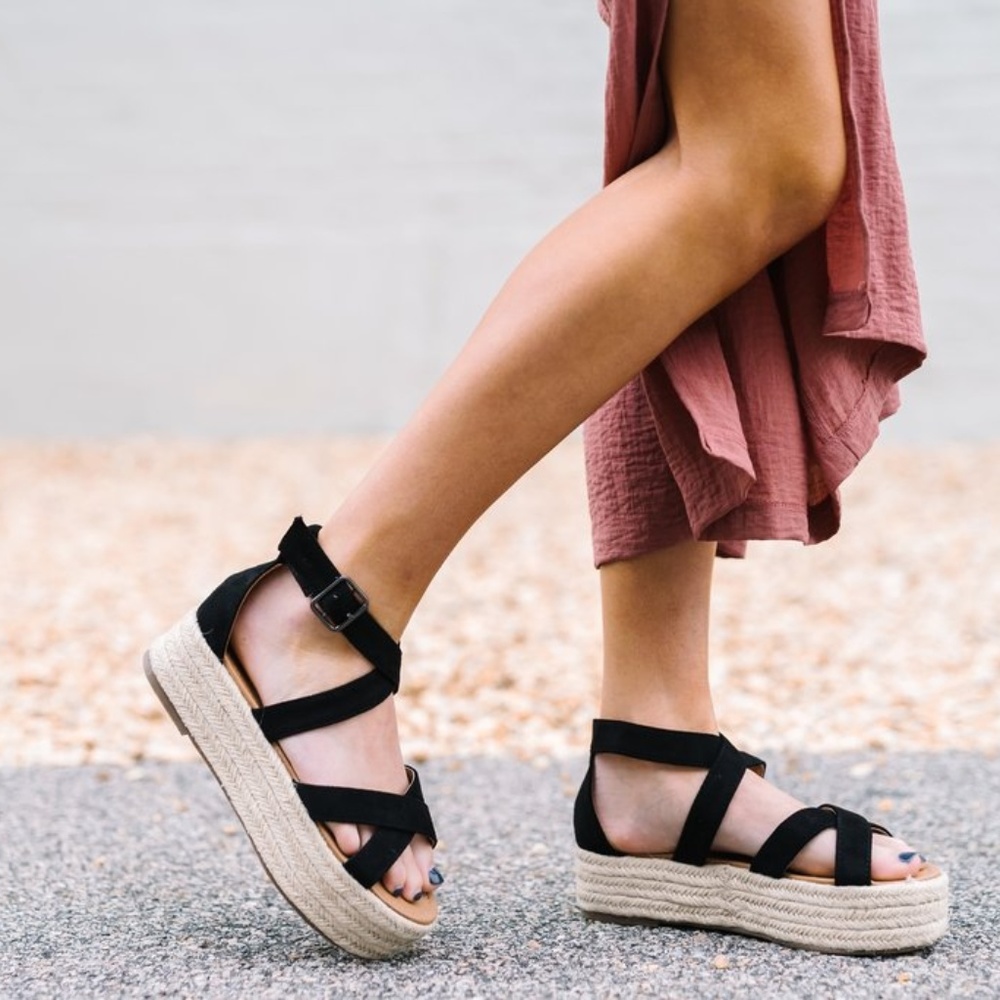 Fatima Espadrille Platform Black - Picture 3 of 6